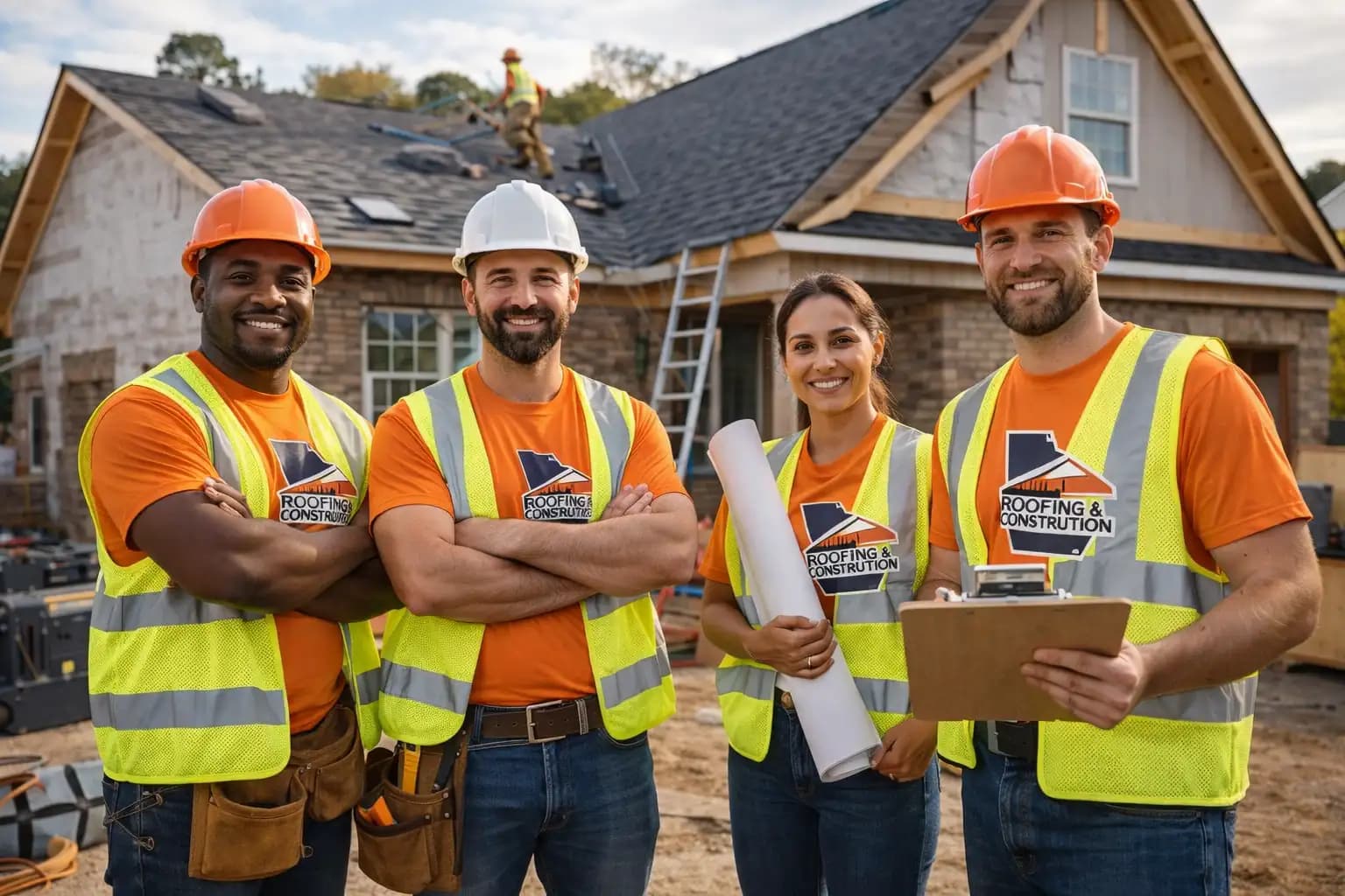 Roofing and construction crew ready to foreign qualify LLC for an out-of-state building project.